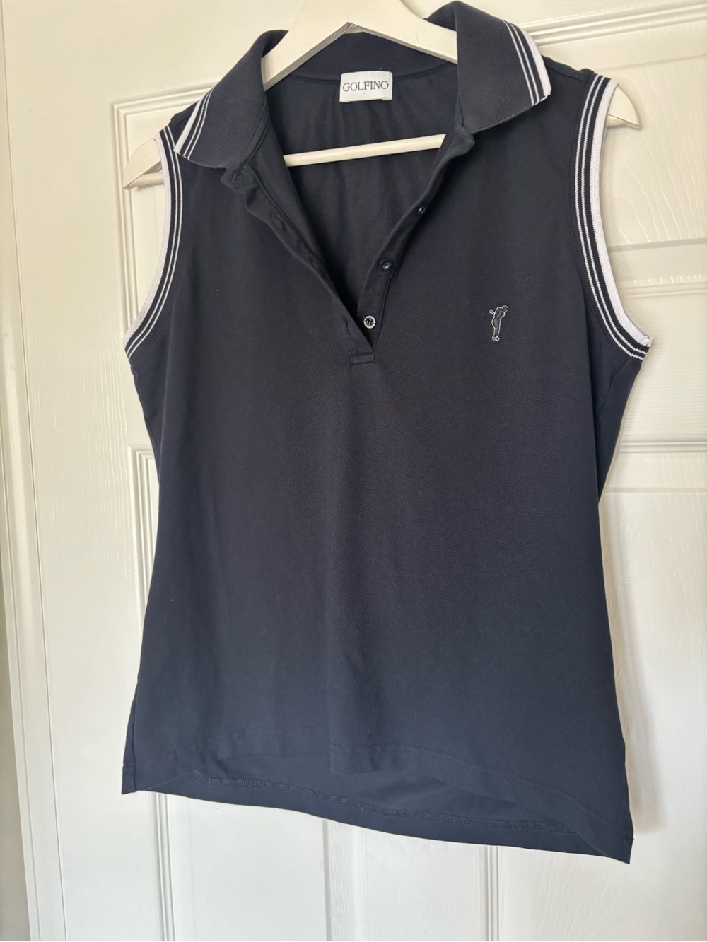 Golfino Women’s Sleeveless Polo Tank Top in Navy